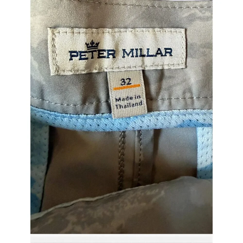 Peter Millar Camo Shorts – Gale Gray - Size 32